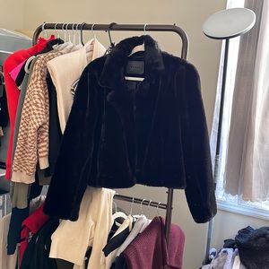 Blanknyc short faux fur jacket